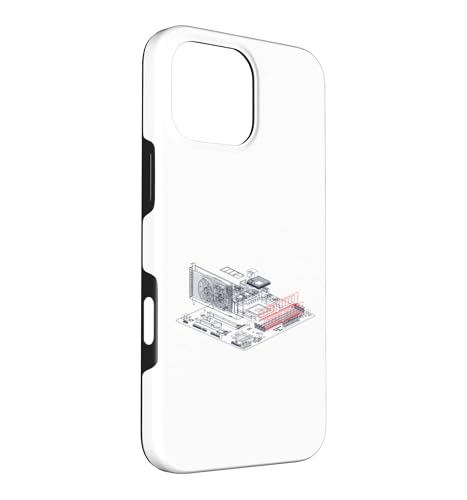 Image of RAM Card Wireframe Computer Motherboard IT Tech Geek Nerd Case for iPhone 16 Pro Max