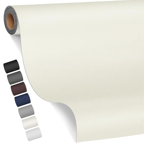 FBKOQKU Cuero Adhesivo Parches, 80 x 200 cm Cuero Adhesivo Para Tapizar, Parches de Cuero Adhesivos Polipiel Adhesiva para Sofá, Asiento de Coche, Muebles, Chaquetas（Plano Blanco）