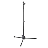 サンワダイレクト マイクスタンド ストレートタイプ クリップ式 マイクホルダー付 折りたたみ対応 最大146cm 1個 400-SPST3