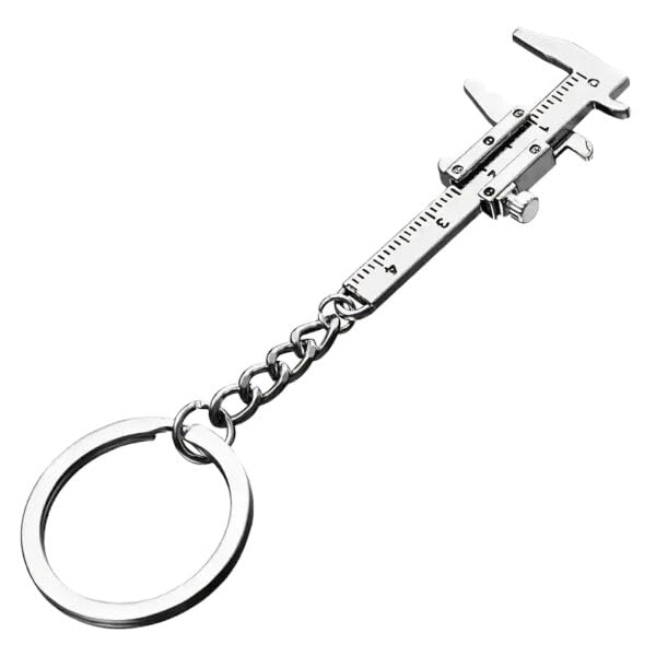 Generic Mini Small Convenient Vernier Caliper Keychain Pendant Measuring Tool Zinc Alloy
