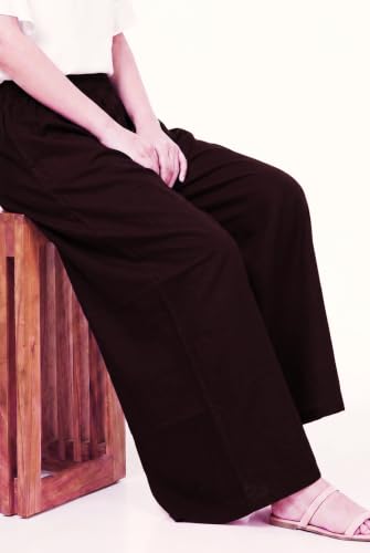 Image of Plaazo Women's Cotton Palazzo | Wide Leg Palazzo for Women | Soft Breathable High Waist Bottom Wear | Comfortable Casual, Office, Travel for Women