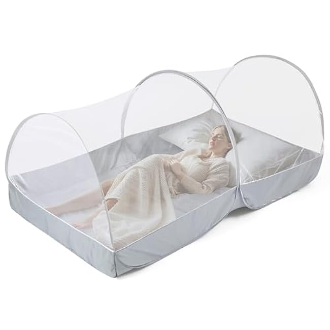 Mosquito Net for Bed - Pop Up Bed Tent - Portable Travel Mosquito Net, Mosquito Netting for Suitable for Baby, Adult Bedroom, Camping, Napping, Patio