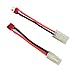 DEVMO 2 Pairs 14AWG Ta-Miya Style Connector to D-eans T Style Plug Cable Adapter Connector Compatible with RC ESC Speed Controller Lipo/NiMH Battery Charging