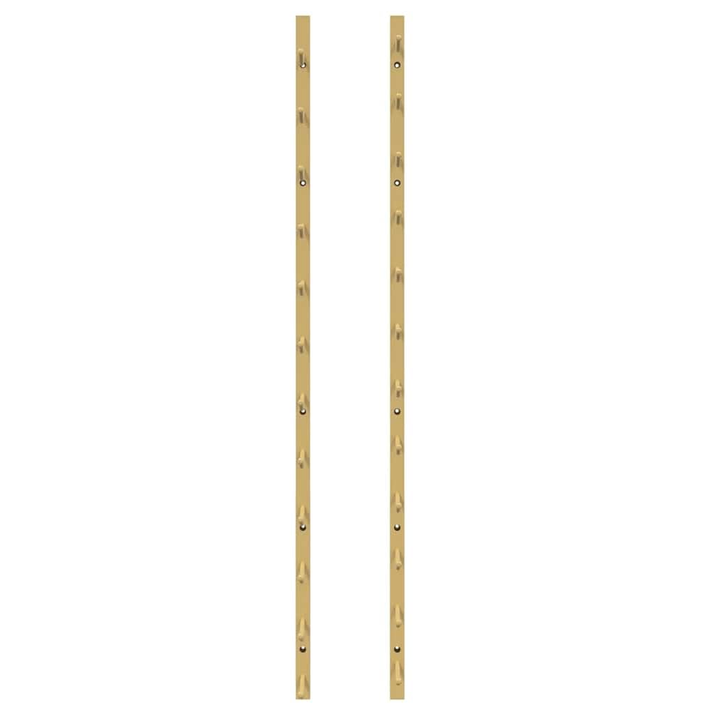 Wand-Weinregal für 12 Flaschen Golden Eisen, Modernes Weinlagerregal aus Metall, Stabile Wandhalterung für Weinflaschen, Hochwertiges Eisenregal zur Aufbewahrung