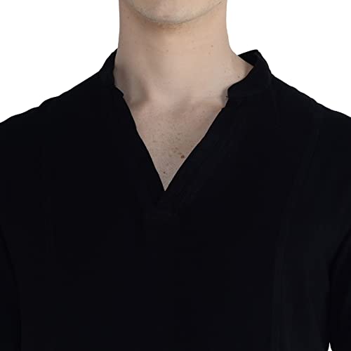 Image of Identiti MenSlim Fit Half Sleeve Solid Smart V Placket Casual Shirts