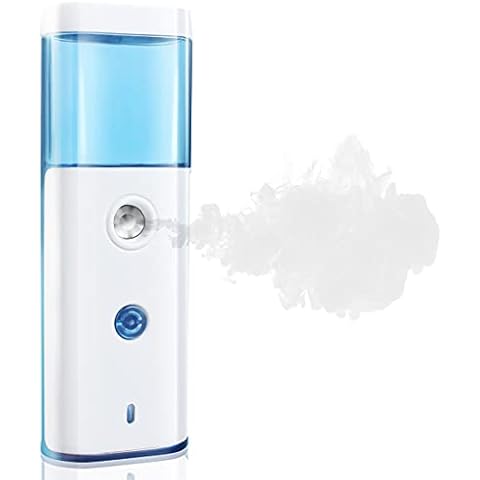 Mini Nano Facial Mister, Facial Steamer for Face, Handheld Cool Mist Sprayer Mist Moisturizing and Hydrating for Skin Care, Makeup, Eyelash Extensions (White) Cover