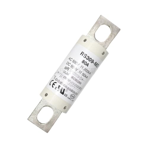 Fusible rapide RS309-MD protection surintensité CC 500V borne 80A
