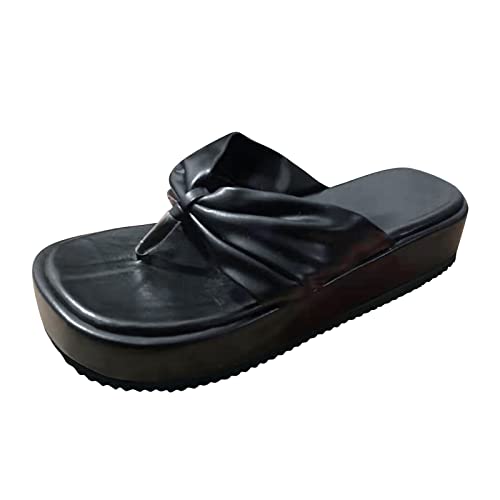 DAIFINEY Mode Bogen Damen Flop Solid Flip Sandalen Plattform Farbe Keil...