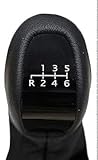 Schaltknaufmanschette kompatibel mit Mercedes A-Klasse W176 2012-2018 Schwarz Leder verschiedene Schaltknauf verfügbar