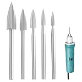 5 PCS Set D’outils De Gravure HSS – Fraises Pour Bois Pour Accessoires Dremel & Outils Rot...