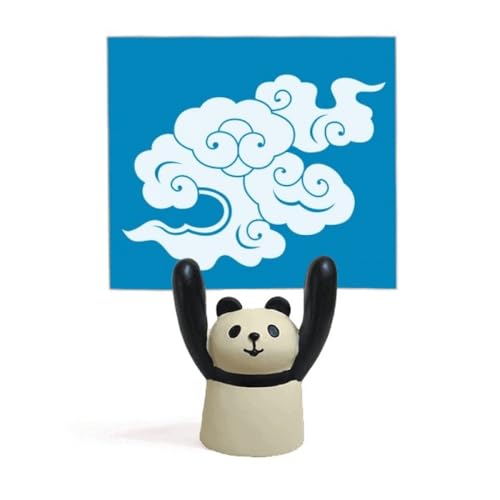 Panda porte-mémo en résine blanche figurine de bureau decorative pour notes