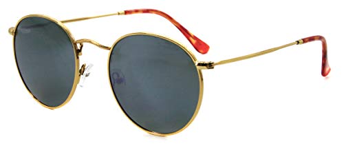 Global Glasses Gafas De Sol De Círculo De Protección Uv Retro De Metal Redondas Clásicas Marco Dorado Flash Plateado Espejo Verde Lente Polarizada Global Glasses Gafas De Sol De Círculo De Protección Uv Retro De Metal Redondas Clásicas Marco Dorado Flash Plateado Espejo Verde Lente Polarizada