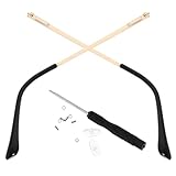 PLAFOPE Universal Glasses Arm Replacement Metal Spring Leg Accessories for Eyeglasses Repair Kit Comfortable Fit Durable Eyeglass Temples for Sunglasses Reading Glasses