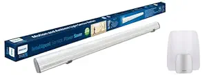 PHILIPS Motion Sensor 20W LED Batten/Tubelight | Motion Sensor Light | Motion and Ambient Light Sensor Batten | Cool White,Polycarbonate Non-Rechargeable Comet Wall Light 30575(White)