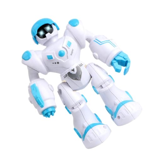 GARIOUANS Robot Eléctrico Andante Luces Intermitentes y Música, Juguete Electrónico Desmontable, Modelo Blanco, Diversión Educativa en Juguetes Electrónicos