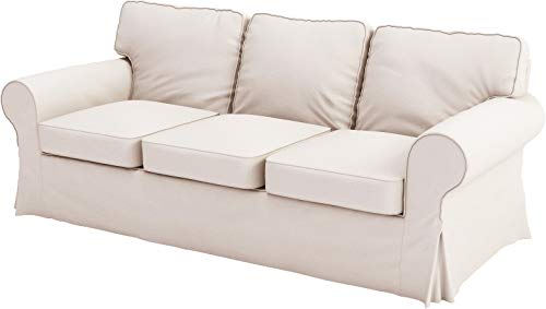 Heavy Duty UPPLAND Sofa Cover Replacement Made Compatible for IKEA UPPLAND 3 Three Seat Sofa Slipcover Replacement (Uppland Sofa Polyester Beige)