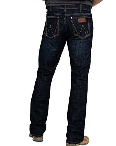 Jean bootcut décontracté Wrangler homme bleu idéal pour un style urbain