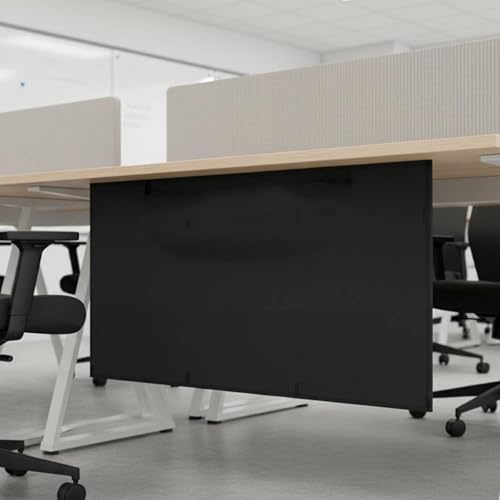 Panel divisor de privacidad para escritorio con organizador de cables, tela Oxford, 60 pulgadas miniatura 6