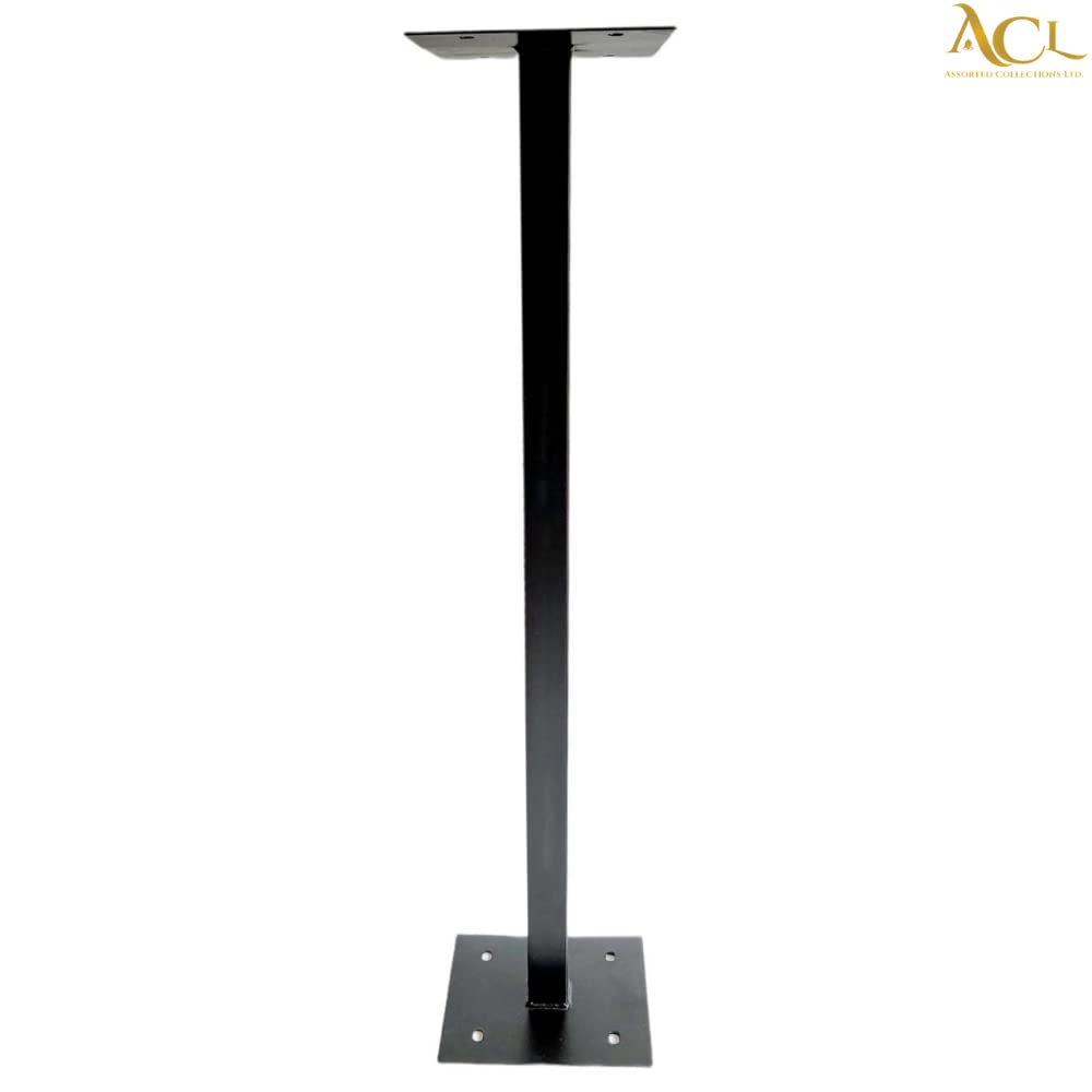 ACL - Supporto a colonna per cassette postali, design durevole, antiruggine, resistente alle intemperie, facile installazione esterna (nero)