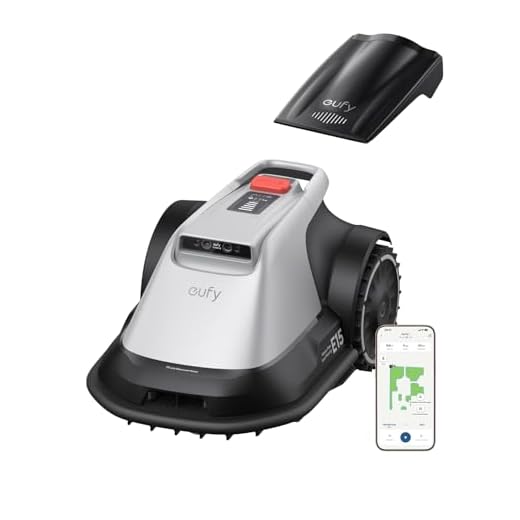eufy E15 Robot Lawnmower, No Boundary Wire, No RTK, No Signal Problems, Hands-Free Auto-mapping, For Gardens up to 800 m², TrueVision Technology, Precise Edge Trimming, Accurate Obstacle Avoidance