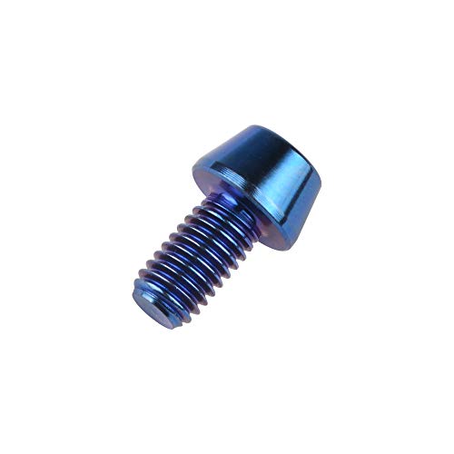 Image of Titanium Ti Bolt M5x9 16 18 20 25 30 35 40 45 50 55 60mm Tapered Head Screws Pack of 4 (M5x9mm, Blue)