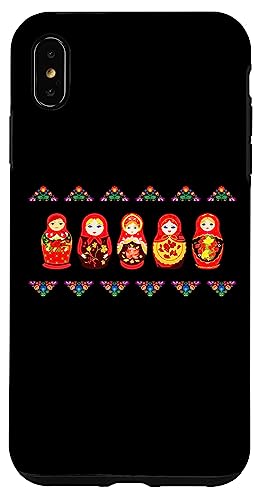 Russian Matryoshka Babushka Flowers Nesting Dolls �X�}�z�P�[�X iPhone XS Max �p
