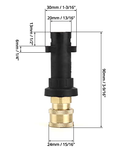 QWORK Hochdruckreiniger Adapter, 1/4\ Messing Schnellkupplung, Geeignet für Hochdruckreinigern der Kärcher K-Serie K2, K3, K4, K5, K6, K7