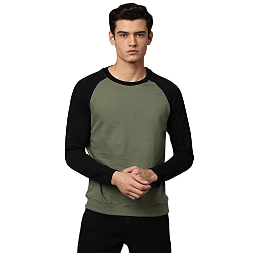Image of Dennis Lingo Men's Cotton Blend Full Sleeves Color Block Hooded Sweatshirt - Regular-Fit and Lightweight, Casual Winter wear for Men