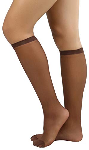Image of ToBeInStyle Womens Pack of 6 Essential Muted Color Knee High Stockings