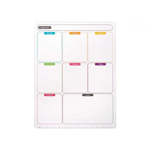 Genérico Pizarra Magnetica Nevera || Calendario Semanal Iman en 2 tamaños (A4 / A3) | Pizarra Planificador Semanal para Cocina - Notas para Lista de Compras | Tablero de Mensajes (A3)