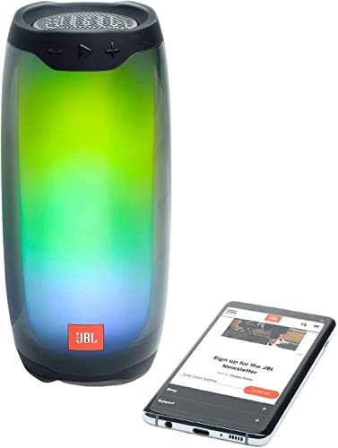 Image of JBL Pulse 4 - Waterproof Portable Wireless Bluetooth Speaker with Light Show, Includes LED Flashlight Key Chain Bonus - Black