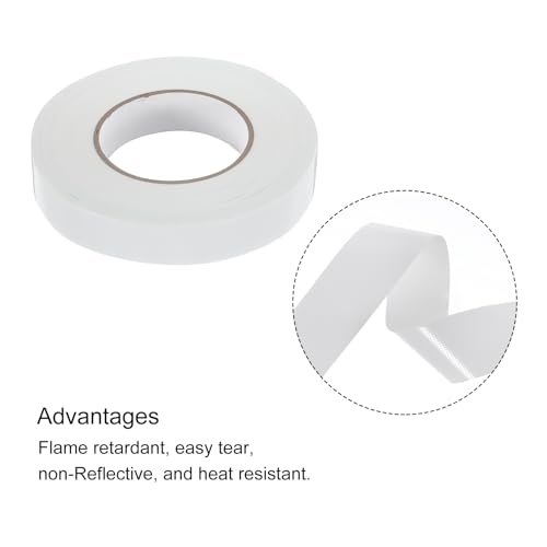 Image of MECCANIXITY White Gaffers Tape, 60 Yards x 1 Inch No Residue, Non-Reflective Easy Tear Book Repair Tape Matte Stage Cloth Tape for Photography,Pack of 1