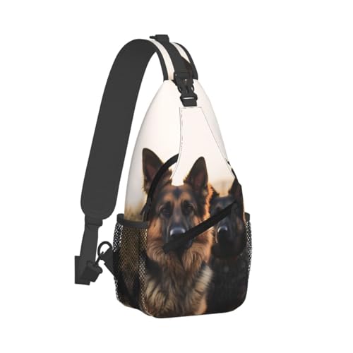 Mochila Sling Crossbody Negro para Senderismo y Uso Diario