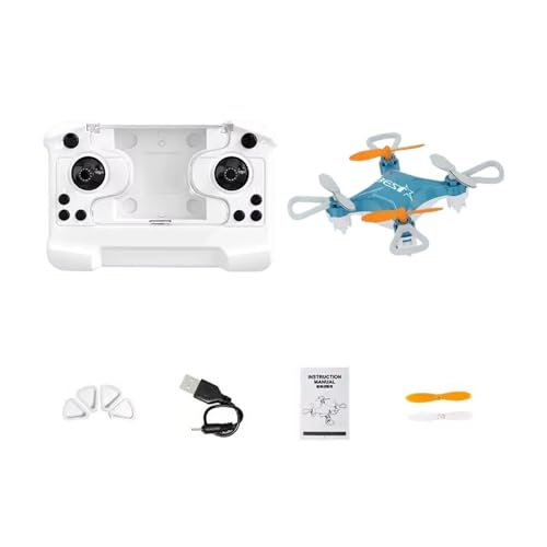 Mini Drone Remote & App-Controlled Pocket Drone: Easy Stunt Flights with 360 Flips Altitude Hold LED Lights & Propeller Guards Indoor/Outdoor Beginner-Friendly RC Quadcopter (Sky Blue)