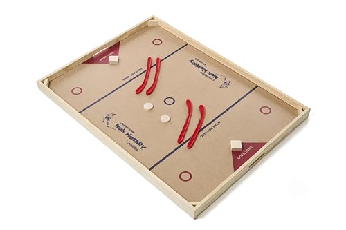 Image of Carrom Champion Nok Hockey Game (Large) - Wooden Board Games for Adults & Children - Indoor and Outdoor Games for Family - Sports Board Games