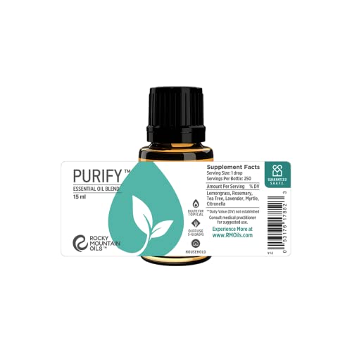 Rocky Mountain Oils Purify Essential Oil Blend - 100% Pure And Natural Essential Oils For Diffuser, Topical, And Home -15Ml #TOP3