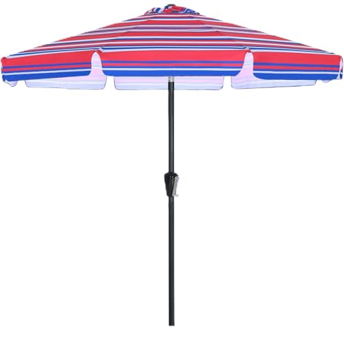 Image of ABCCANOPY Premium Patio Umbrellas 9' Red&White