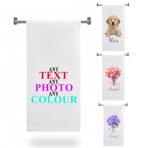 ayapviy Custom Name & Photo Kitchen Towels