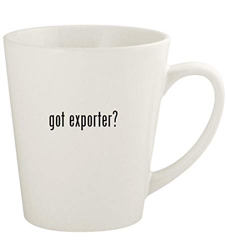 got exporter? - 12oz Ceramic Latte Coffee Mug Cup, White