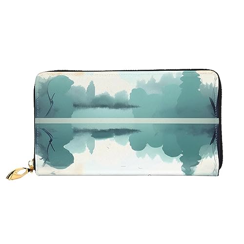 Portefeuille femme grande capacité noir 19x10 cm avec fermeture éclair