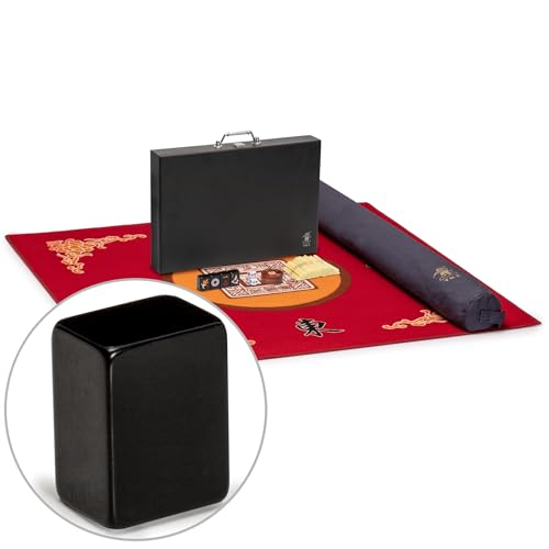 Juego de Mesa Mahjong Bundle con Funda de Mesa Roja miniatura 1