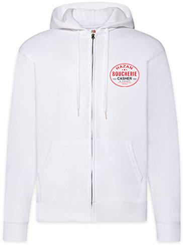 Sweat à capuche homme Urban Backwoods Boucherie Hazan hoodie noir zippé coton