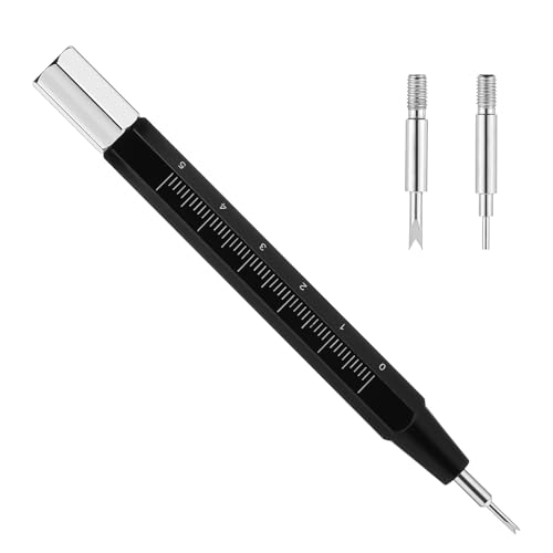 Ymapinc Watch Back Remover Tool, Stainless Steel Watch Link Remover Kit Strap Spring Bar Repair Graduated for Repair Band Adjustment Replacement Sizing