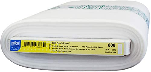 Pellon 808 Craft-Fuse Crisp Nonwoven Stabilizer White Sold by the Yard