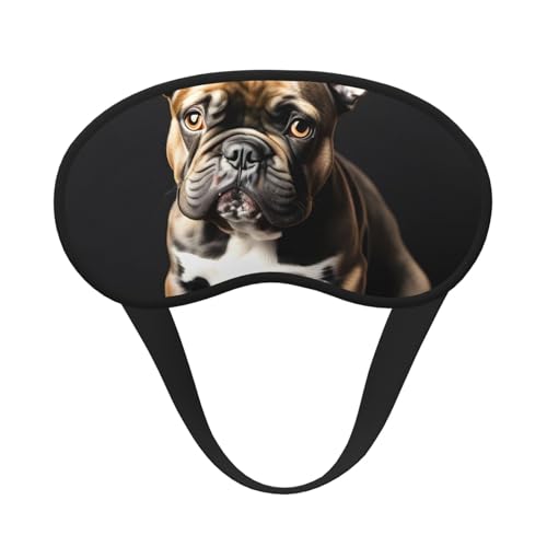 Maschera per dormire con orecchie lunghe, stampa bulldog francese, maschera per dormire per donne e uomini, per il buio totale, riduce la maschera per gli occhi gonfi
