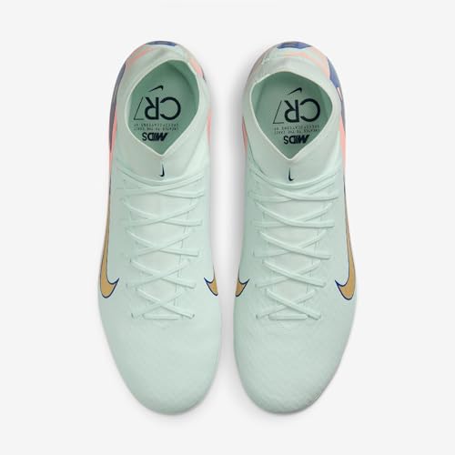 Nike Superfly 10 Academy Mercurial Dream Speed AG High-Top Soccer Cleats (FZ1191-300, Barely Green/Crimson Pulse/Metallic Gold Coin)4