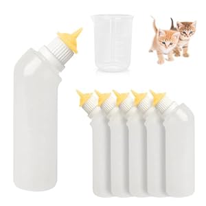 Pet Nursing Bottle, Replacement Mini Nipple Feeding Bottle for Newborn Kittens, Puppies, Small Animals