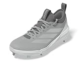 Adidas Men's Adizero Impact 2.0 Baseball, Team Light Grey/White/Silver Metallic, 10