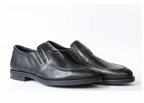 GiampieroNicola R43908 Italian Black Leather Slip-on Loafer3