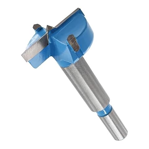 Jersvimc Forstner Drill Bit - 1-3/8 Inch(35mm), Tungsten Carbide Forstner Bits Wood Hole Cutter Auger Opener - Woodworking Boring Bit Hinge Hole Saw Rotary Cutting Tool for Plastic Furniture Cover